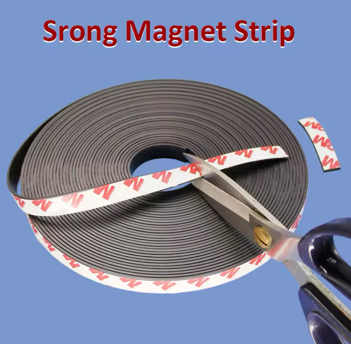 Self Adhesive Rubber Magnetic Tape, Flexible Magnetic Strip, Universal Hook Tape