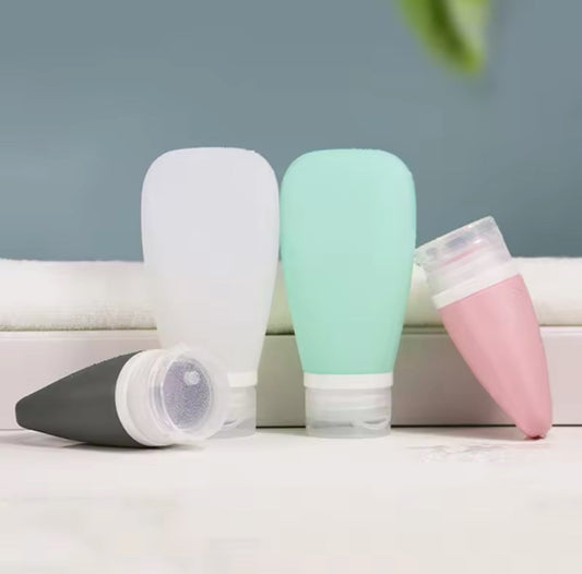 Silicone Refillable Travel Bottle, Portable Leakproof Shampoo Bottle, Container Squeeze Tube Empty Bottle