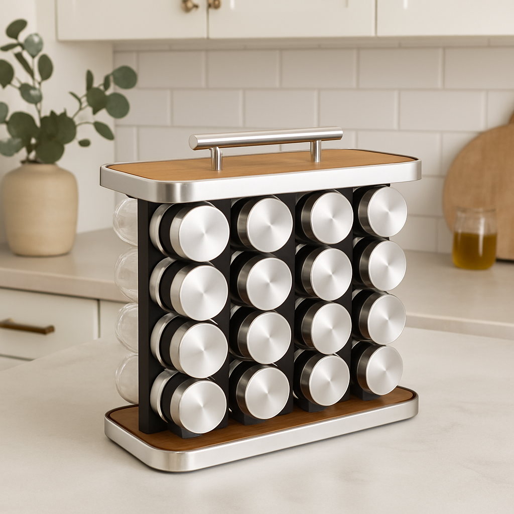 16 Jar Countertop Spice Organizer Rack