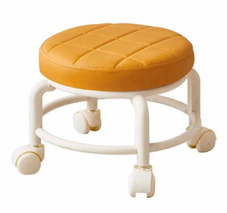 Multifunctional Rolling Round Seat Stool, Universal Mini Stool For Kids, Household Small Sofa Stool