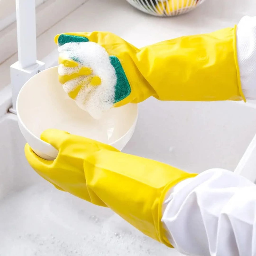 Scrub Dishwashing Gloves