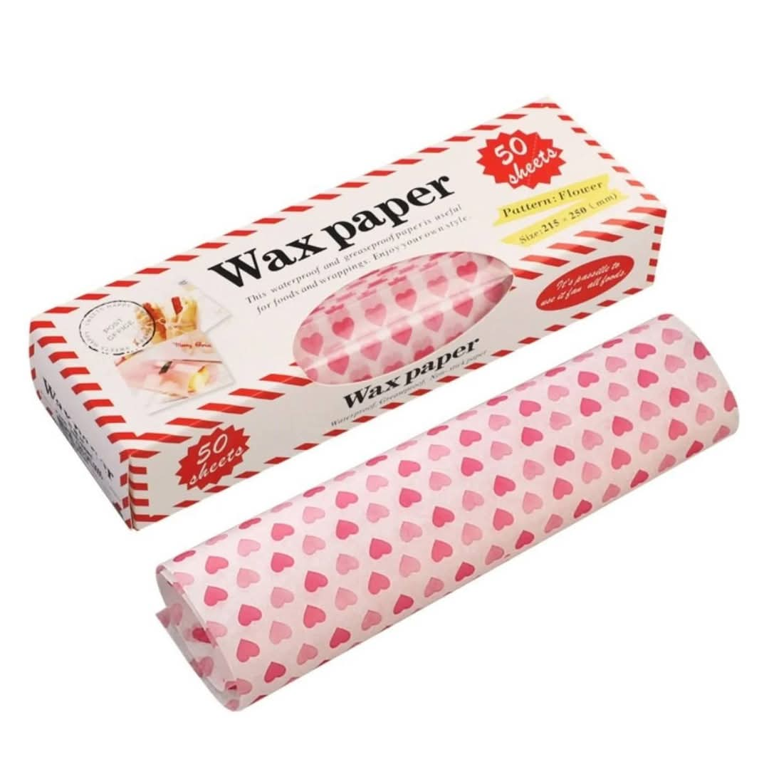 50 Pcs Decorated Wax Paper