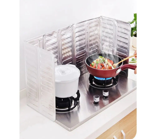 Foldable Aluminum Stove Splatter Guard – Oil Splash Shield for Cooking