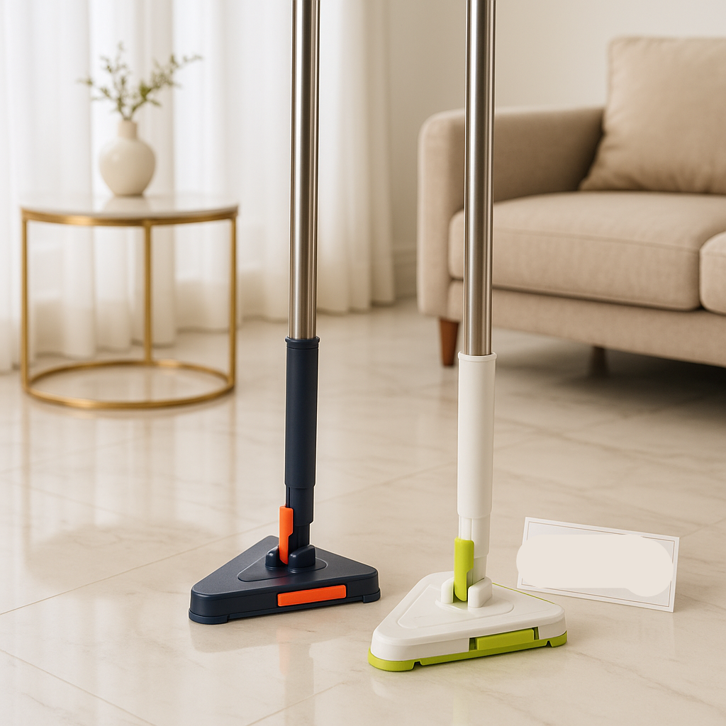 Premium 360° Triangular Flat Mop – Multi-Functional Cleaning Tool for Floors, Windows & Corners