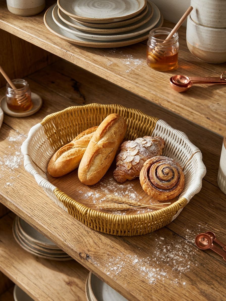 Set Of 3 Oval Rattan Basket, Non Woven Imitation Tray, Bread Basket Fruit Basket, Creative Display Snack Storage Basket