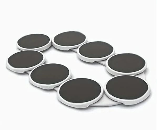 8pcs Portable Rotating Lazy Susan Tray, Kitchen Dining Table Rotating Tray Expandable Track for Kitchen and Dining Table