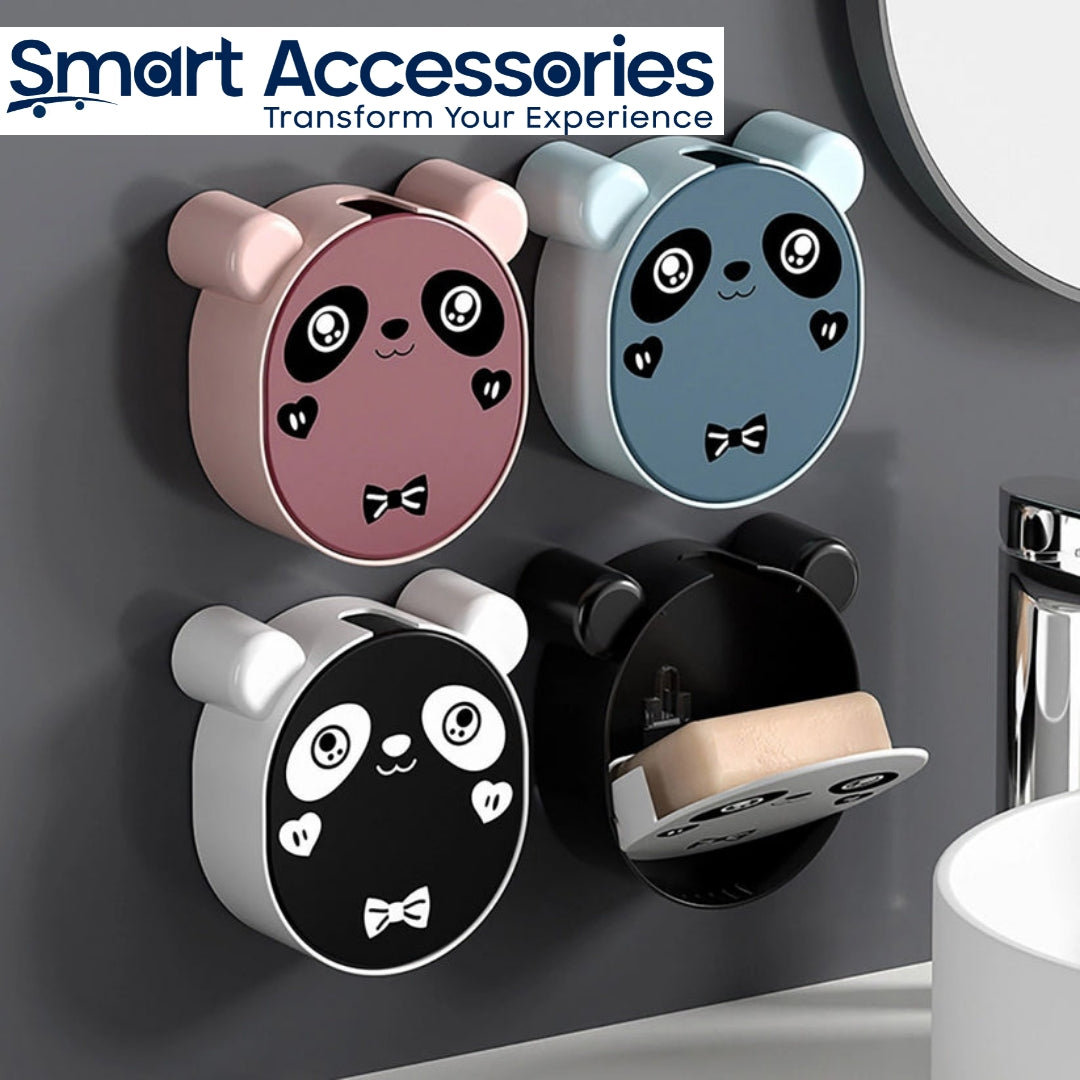 Cute Panda Wall Mounted Soap Box With Lid (Each)