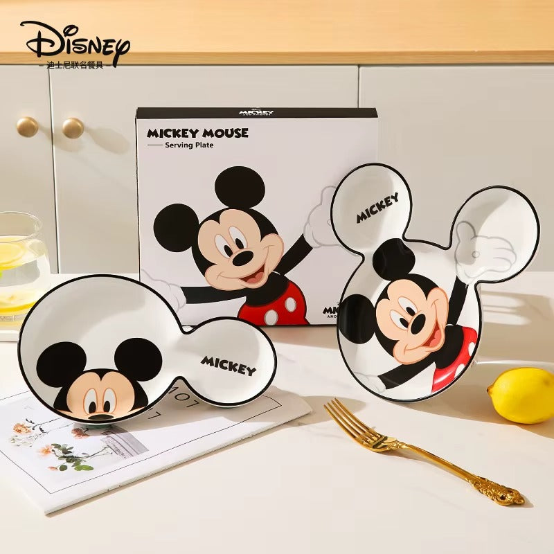 DISNEY Mickey Mouse Ceramic Two Ears Snack Plate