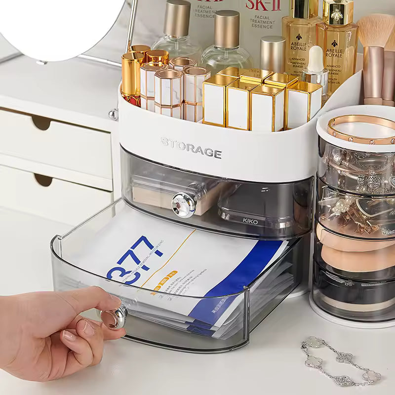 Large Capacity Cosmetics Storage Box – Premium Desktop Organizer