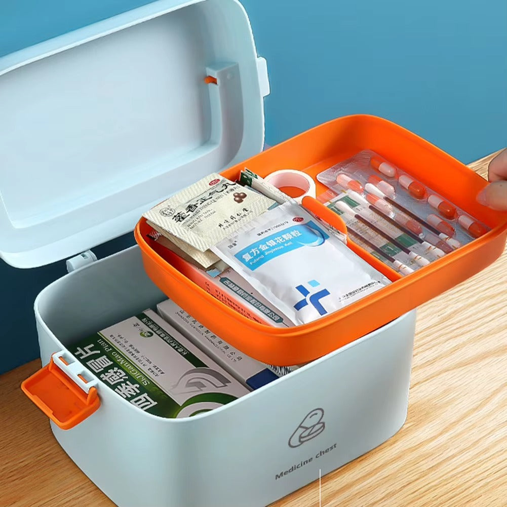 Double Layer First Aid Medicine Storage Box