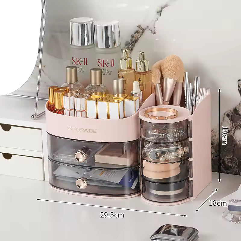 Large Capacity Cosmetics Storage Box – Premium Desktop Organizer