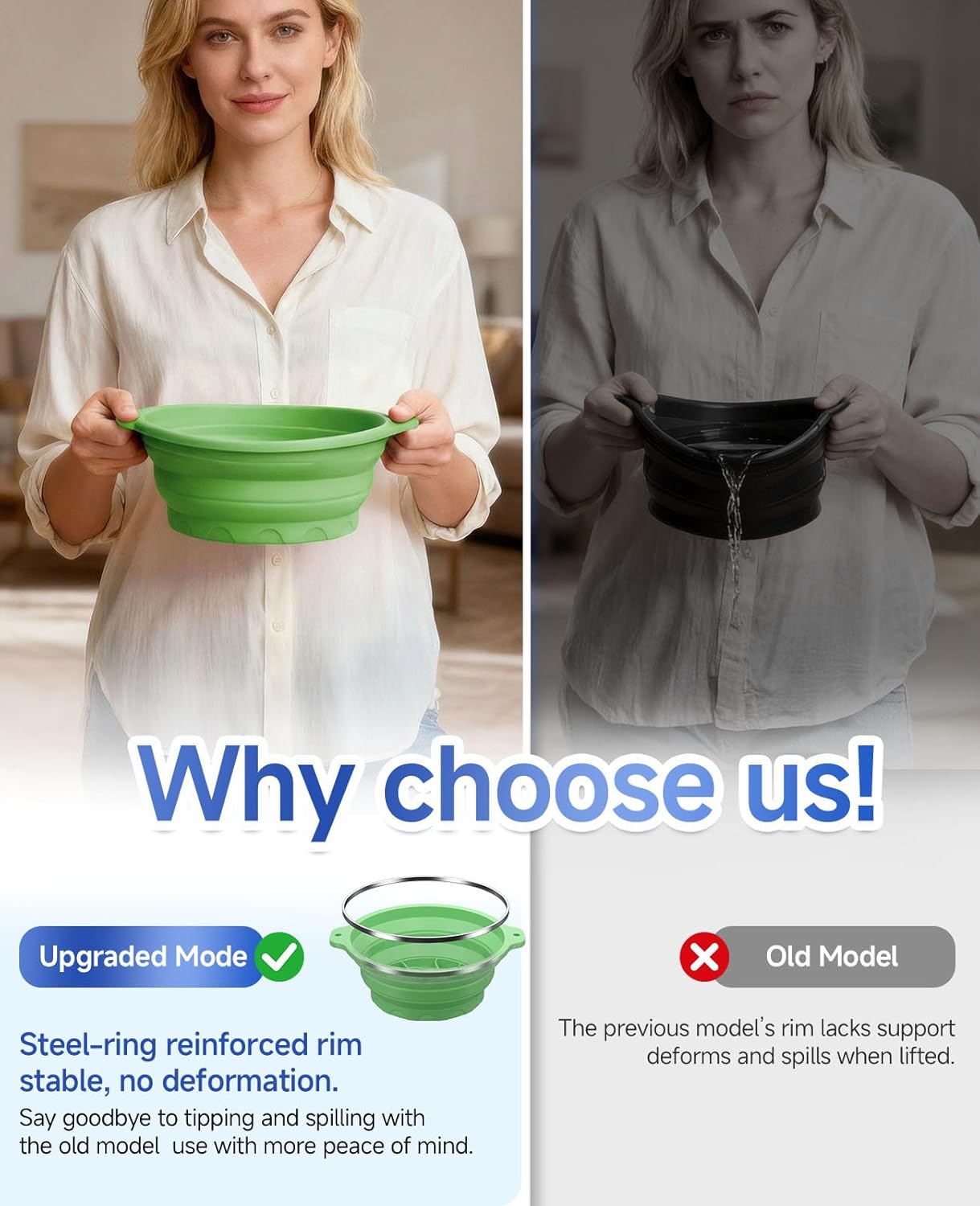 Silicone Ice Cube Bowl with Lid for Ice Facial & Cold Therapy, Foldable Facial Ice Bath with Built-in Icetray