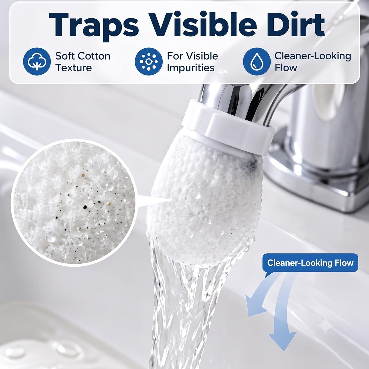 Universal Tap Water Filter Cotton Bags, Pack of 10