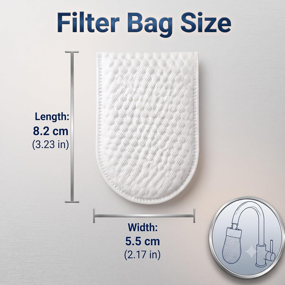 Universal Tap Water Filter Cotton Bags, Pack of 10