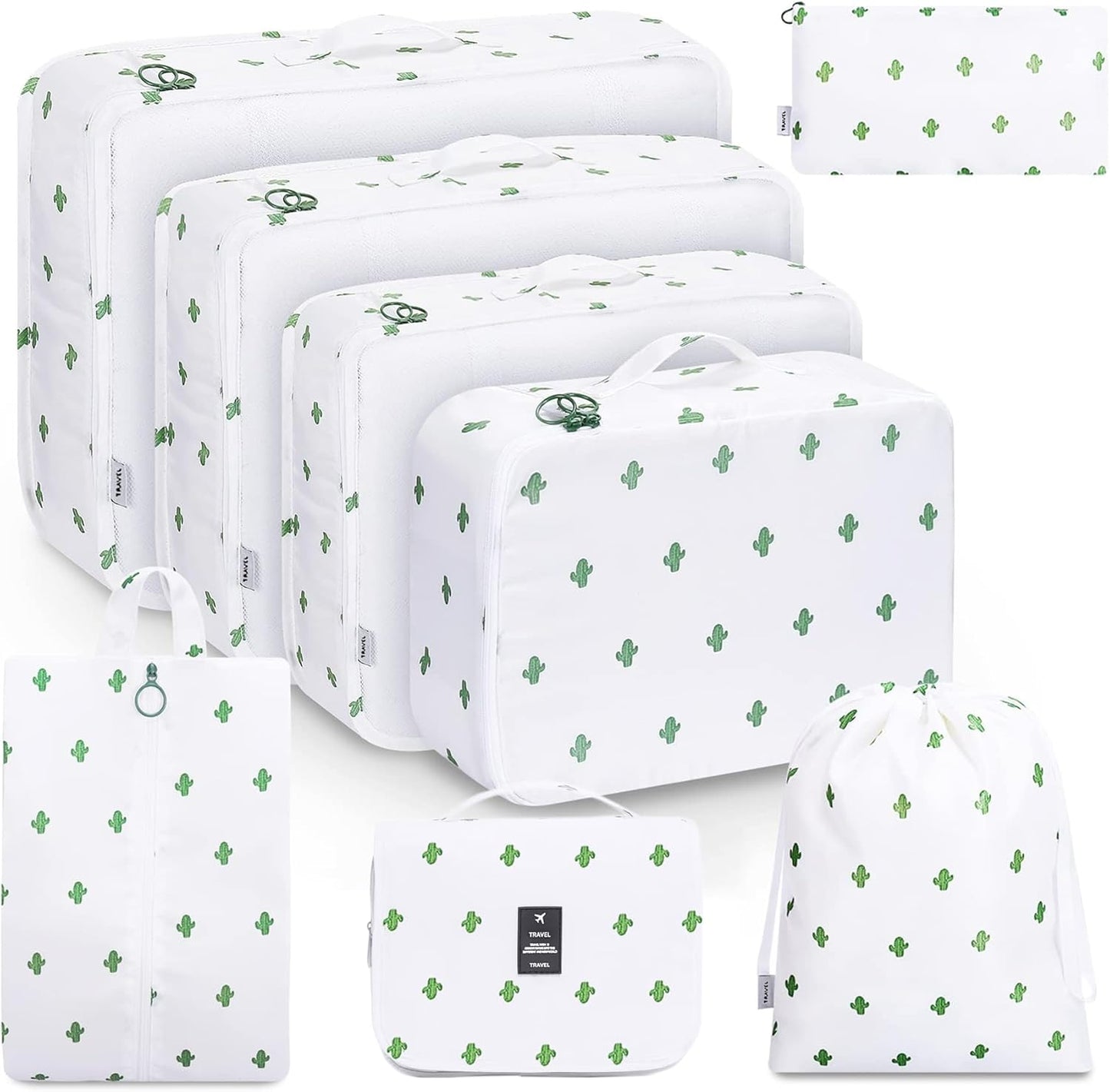 9pcs Set Packing Cubes for Travel Luggage Organizer with Laundry Bag or Toiletry Bag