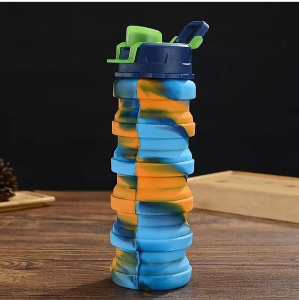 500ml Creative Portable Silicone Folding Sports Water Bottle