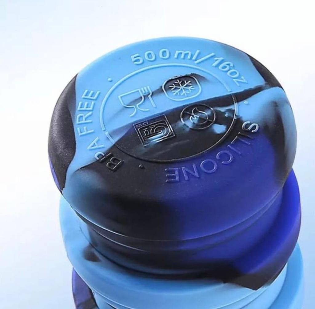 500ml Creative Portable Silicone Folding Sports Water Bottle