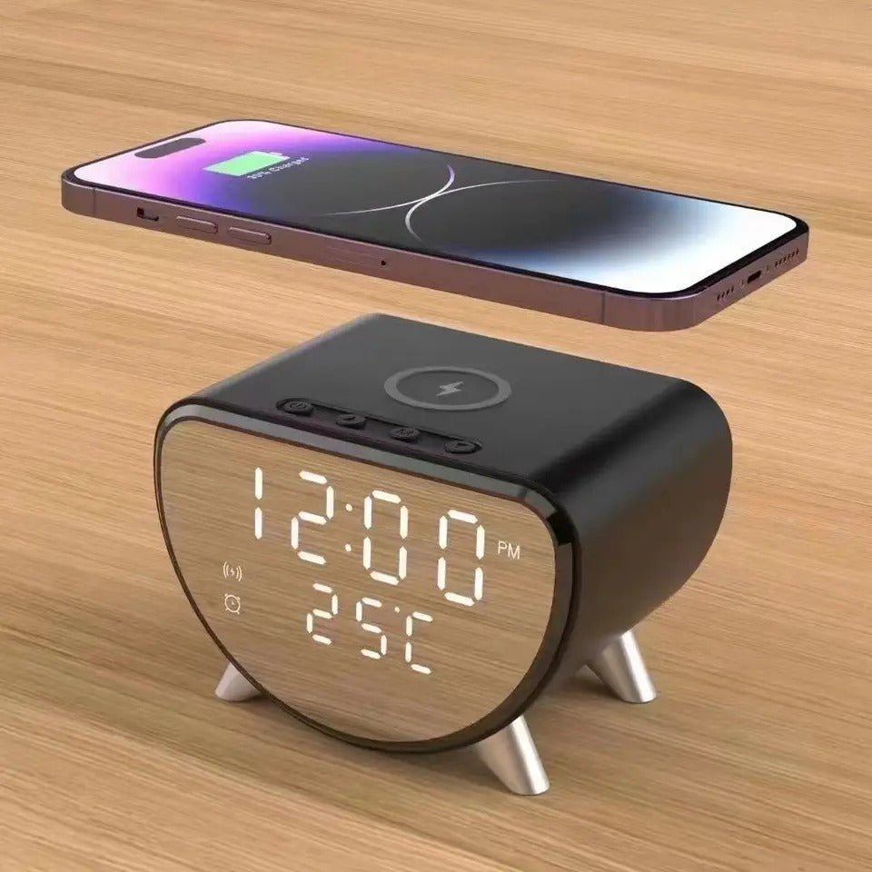 Wireless Charger Clock LED Digital Alarm Clock