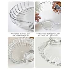 Elegant Divided Glass Serving Platter with Dip Bowl