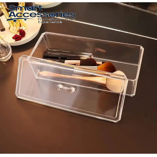 Acrylic Makeup Cosmetic Box Brush Pen Pencil Holder Storage Organizer Container With Cover