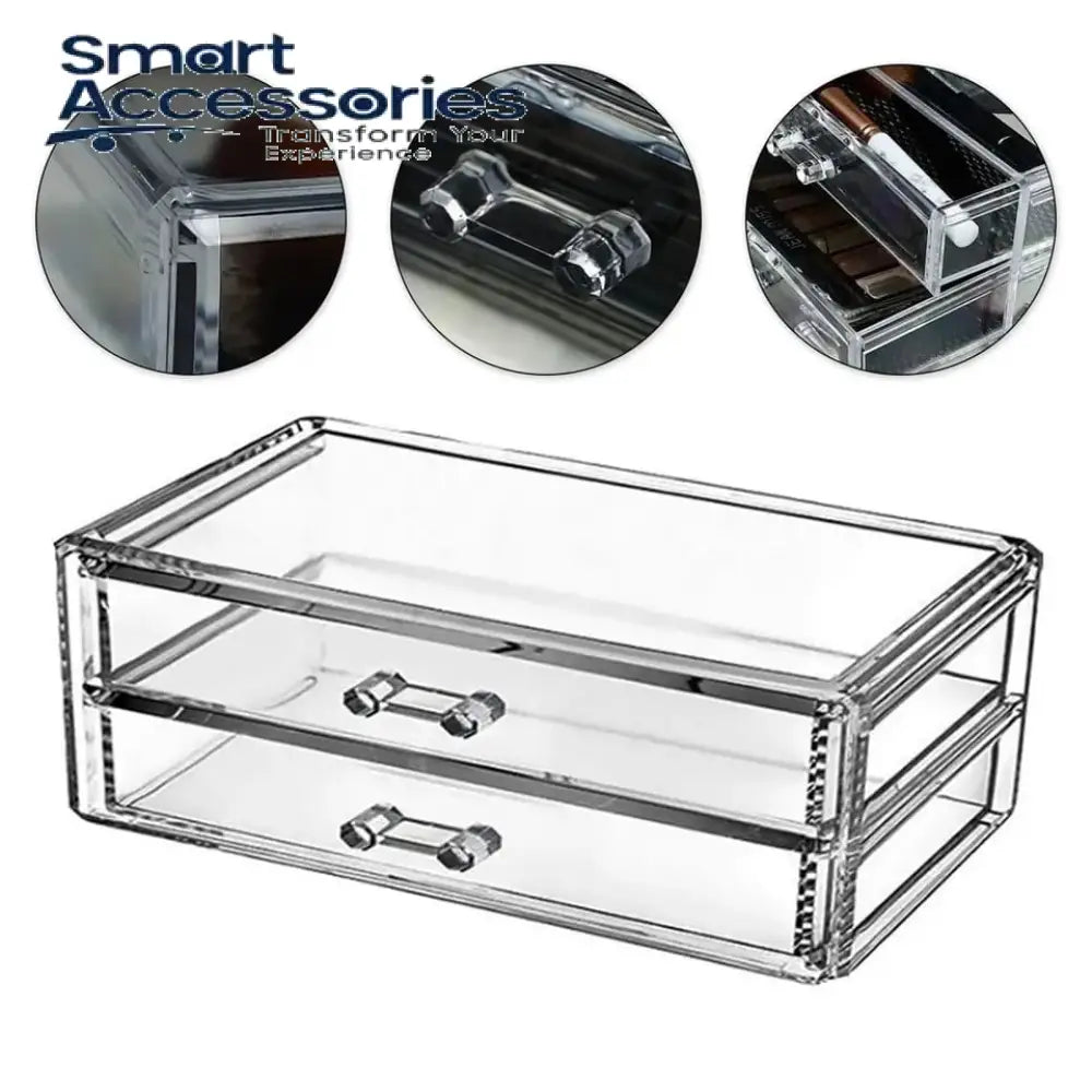 Acrylic Makeup Cosmetic Case Storage Drawer Box Organizer