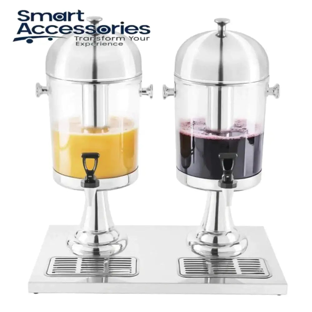 Acrylic & Steel Double Juice Dispenser