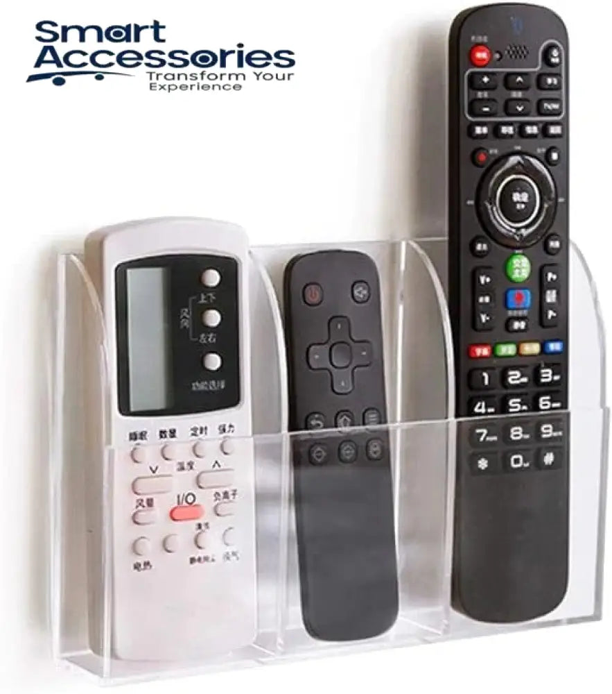 Acrylic Wall Mounted Remote Control Holder Organizer