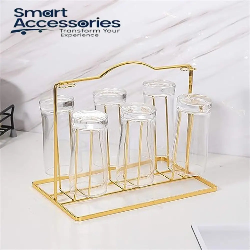 Anti Rust Metal Glass Mug Drainer Storage Drying Rack