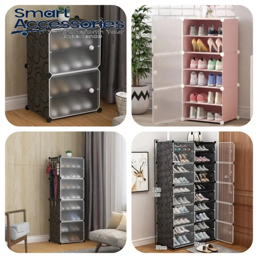 Attachable Cabinet Shoe Rack Household Entrance Foyer Large Capacity Storage
