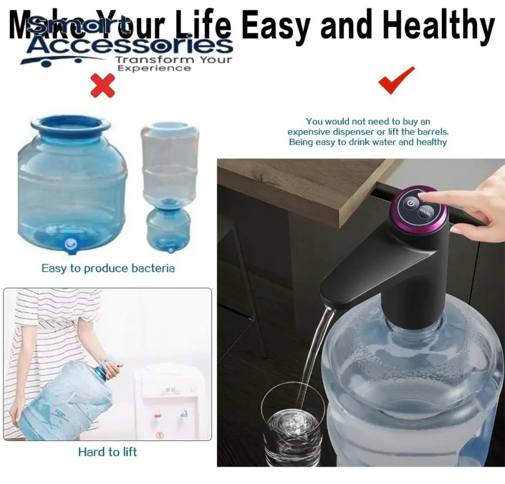 Auto Portable Usb Wireless Electric Water Pump Bottle Dispenser