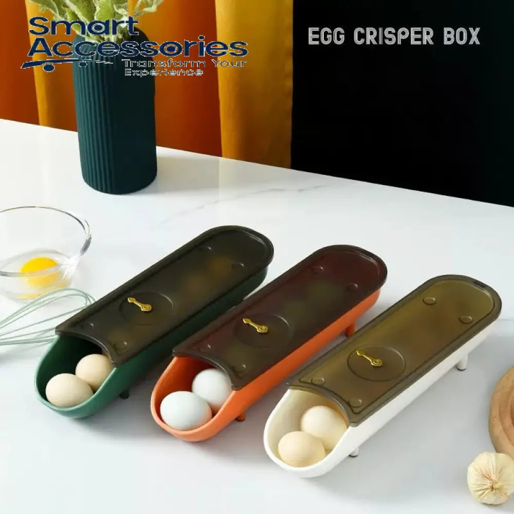 Automatic Rolling Egg Fridge Storage Organization Container