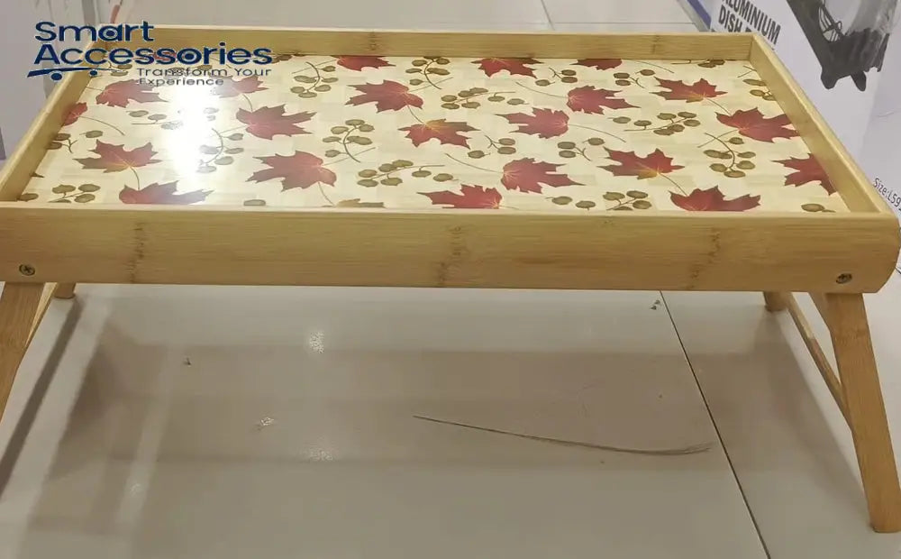 Bamboo Breakfast Bed Tray Table Print