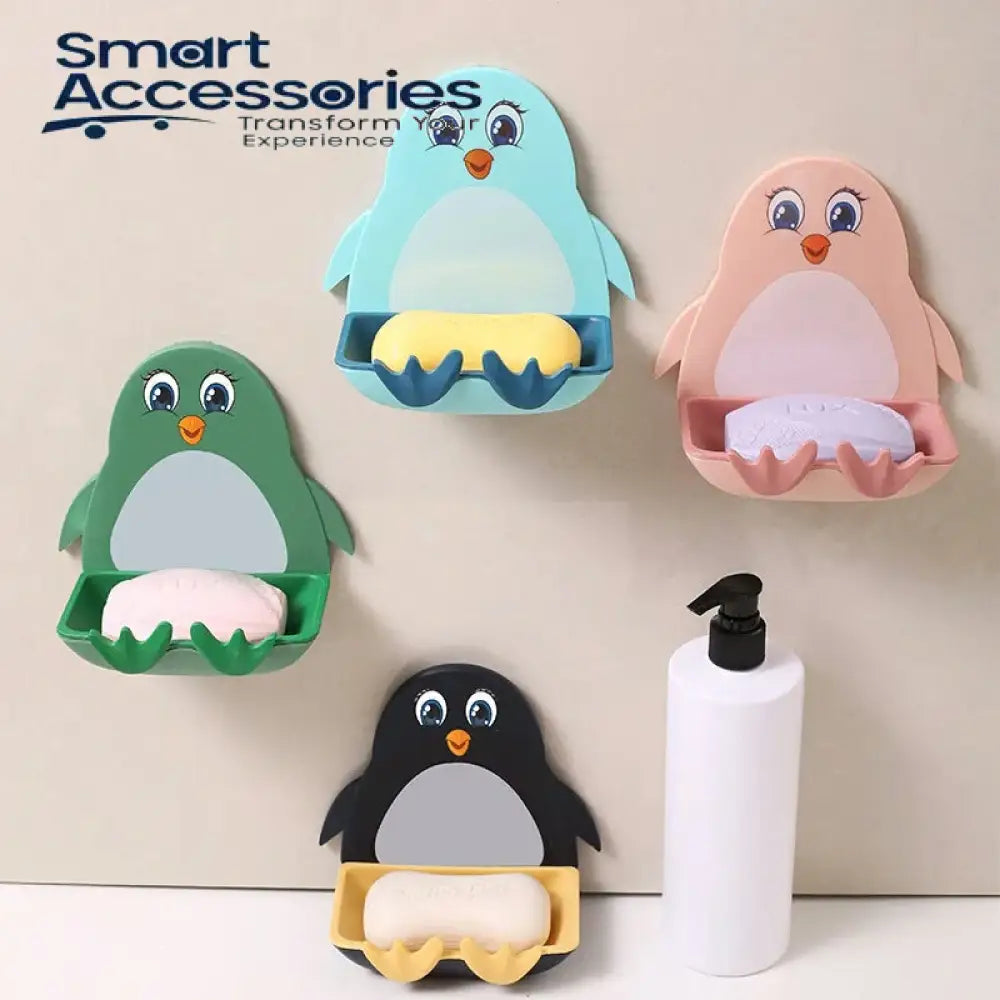 Bathroom Penguins Soap Box Decorative Organizer