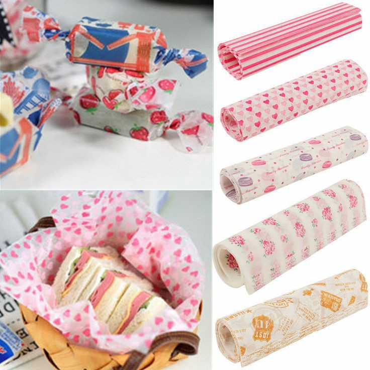 50 Pcs Decorated Wax Paper