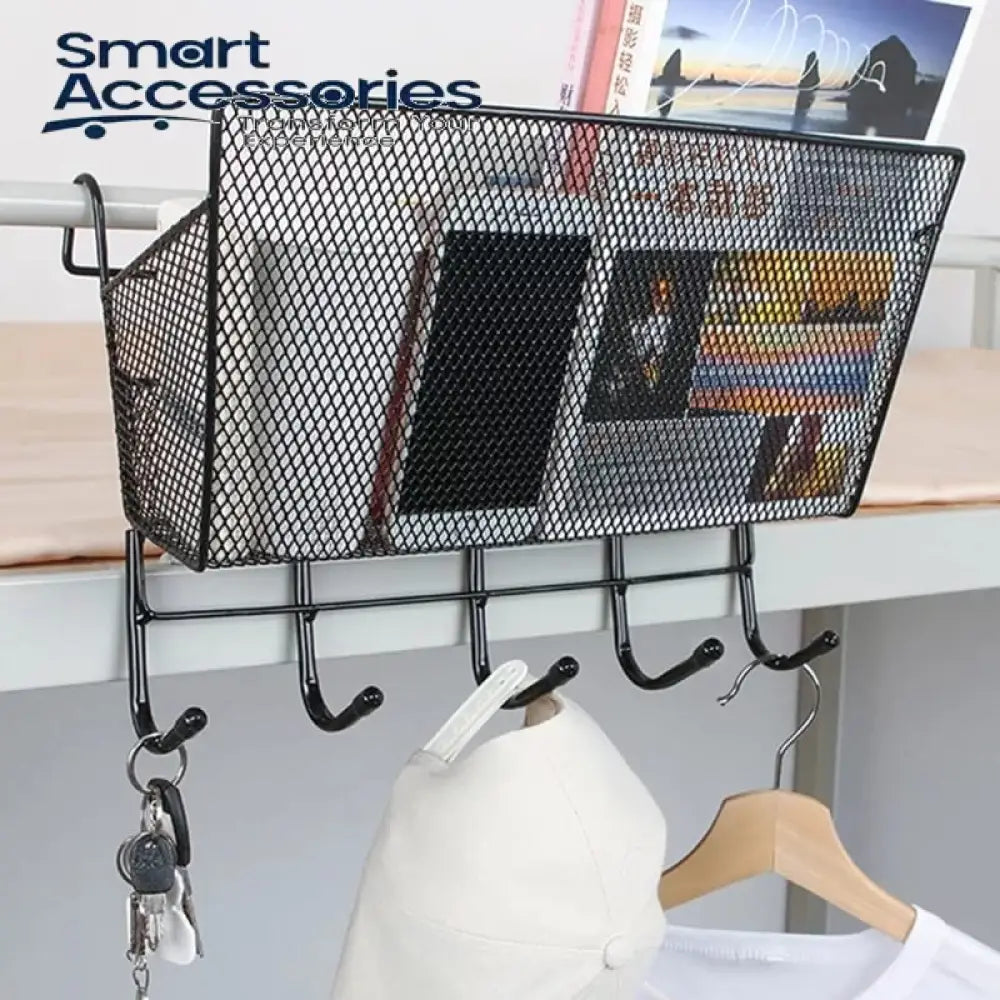 Bedside Iron Storage Basket Hanging With Hook