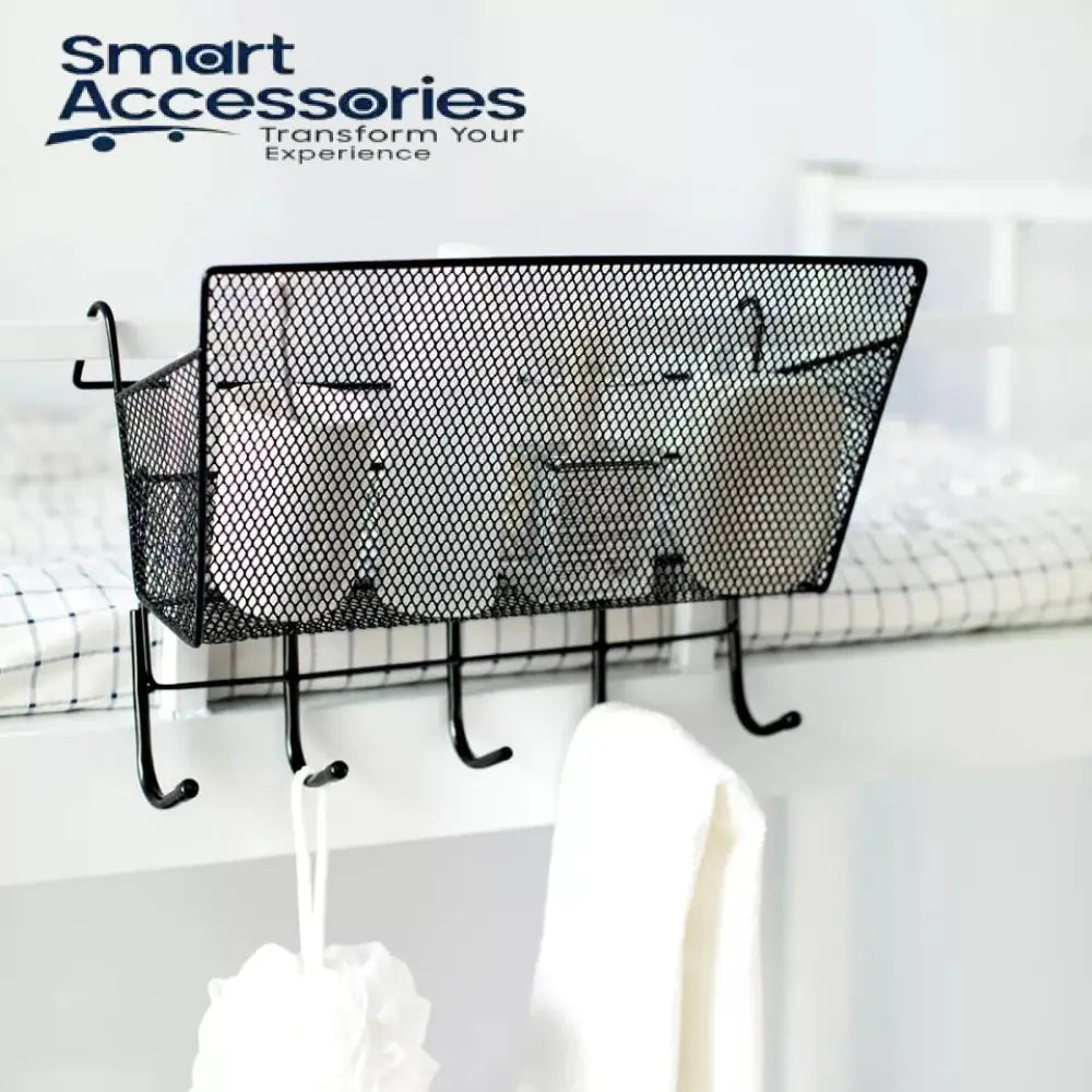 Bedside Iron Storage Basket Hanging With Hook