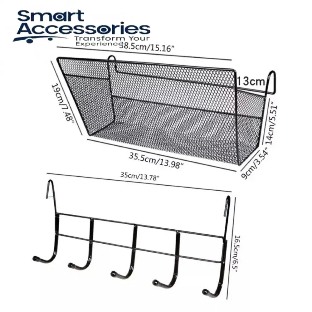 Bedside Iron Storage Basket Hanging With Hook