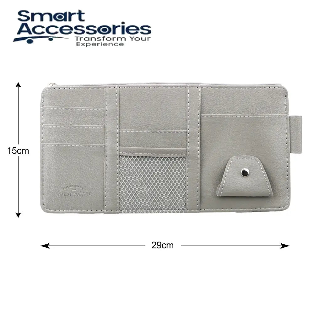 Car Sun Visor Pocket Organizer Automobile Document Storage Bag Business Card Holder