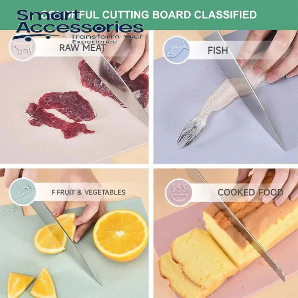 Chopping Board Set 4 Pcs With Stand