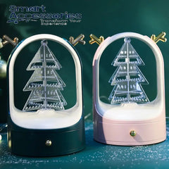 Christmas Trees Swivel Earring Holder With Drawer