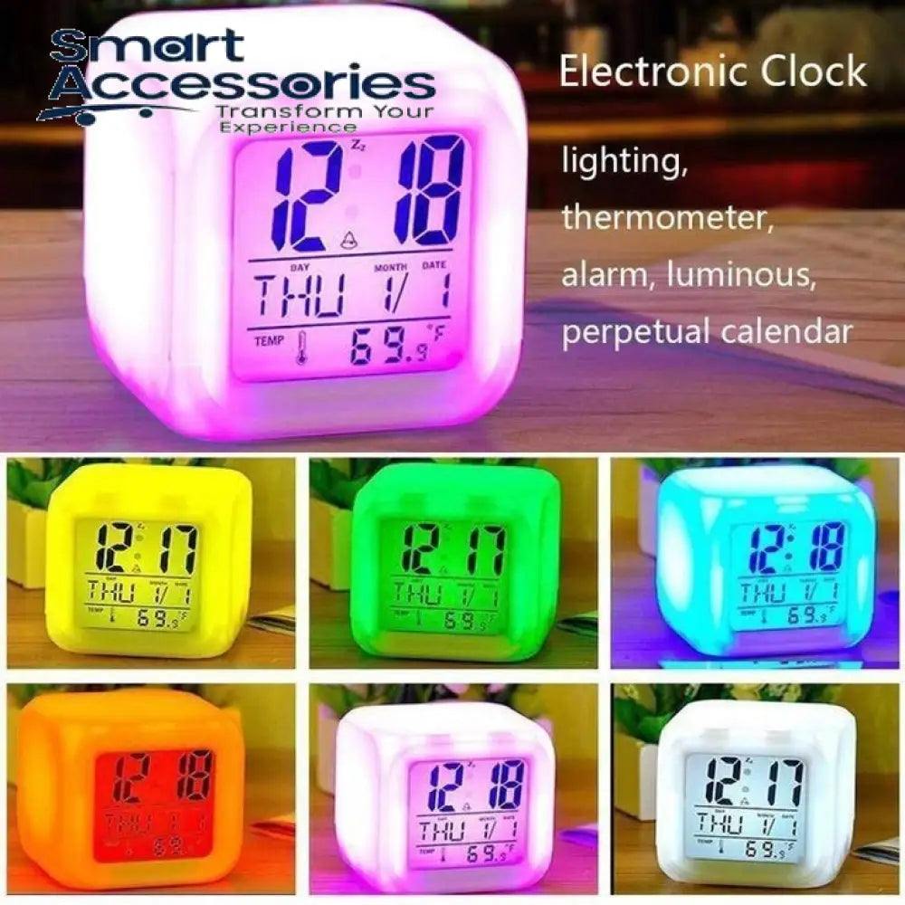 Colour Changing Led Digital Alarm Clock