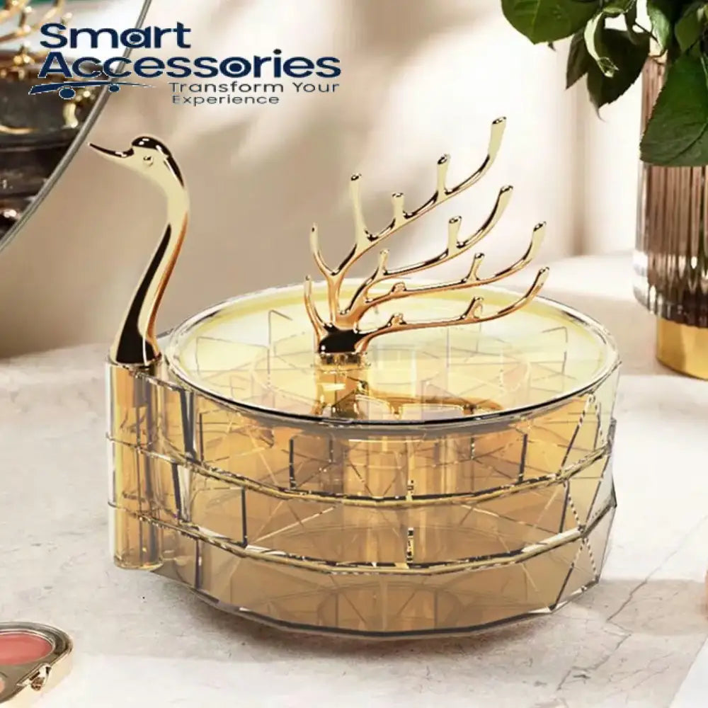 Creative 3 Layers Swan Jewelry Box Luxury Organizer