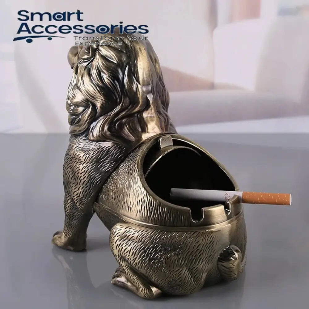 Creative Lion Smoking Accessories Metal Ashtry