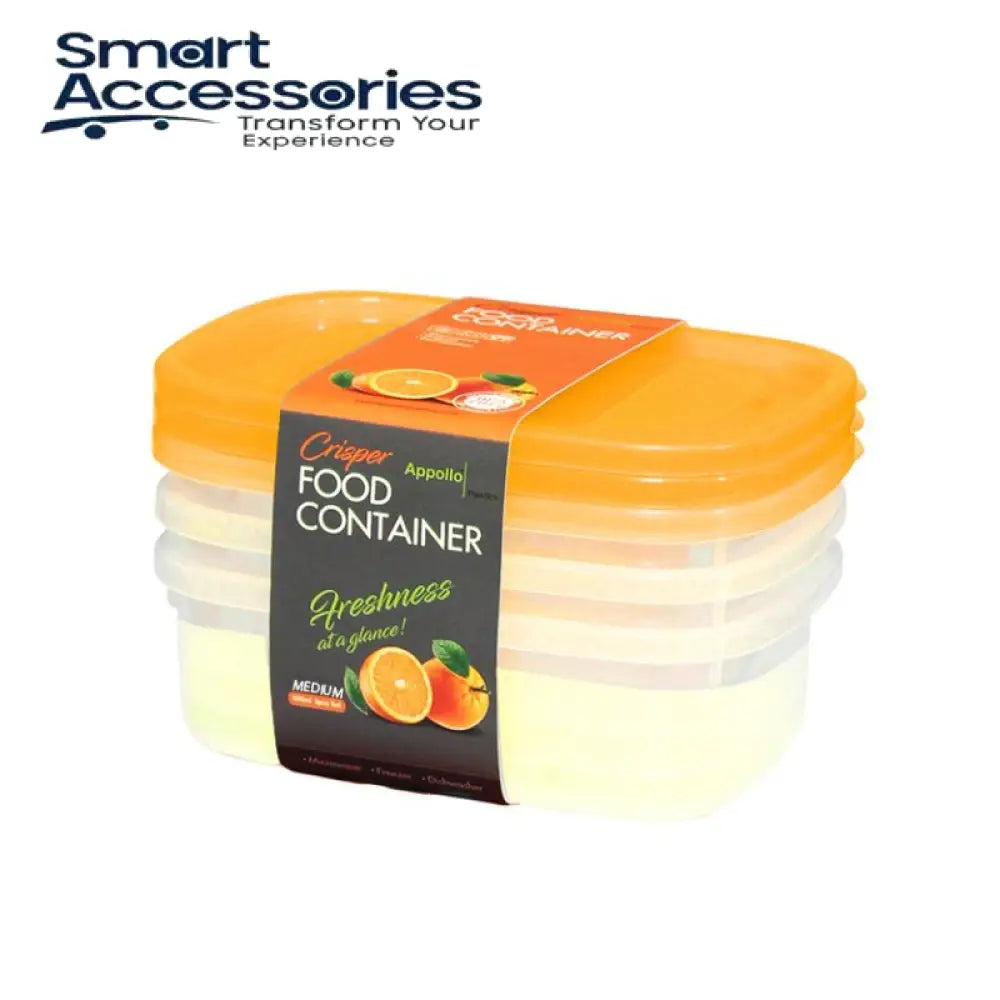 Crisper Food Container Large – Pack Of 3 (1700Ml Each)