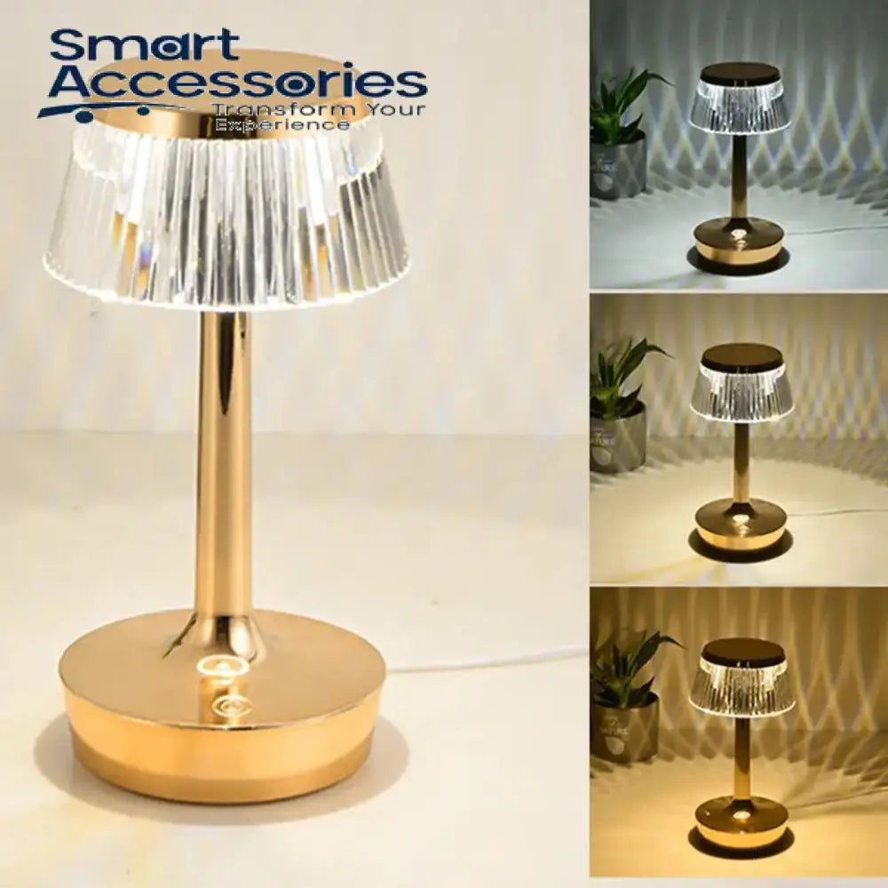 Crystal Projection Desk Lamp Charging Touch