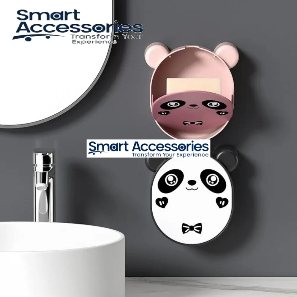 Cute Panda Wall Mounted Soap Box With Lid (Each)