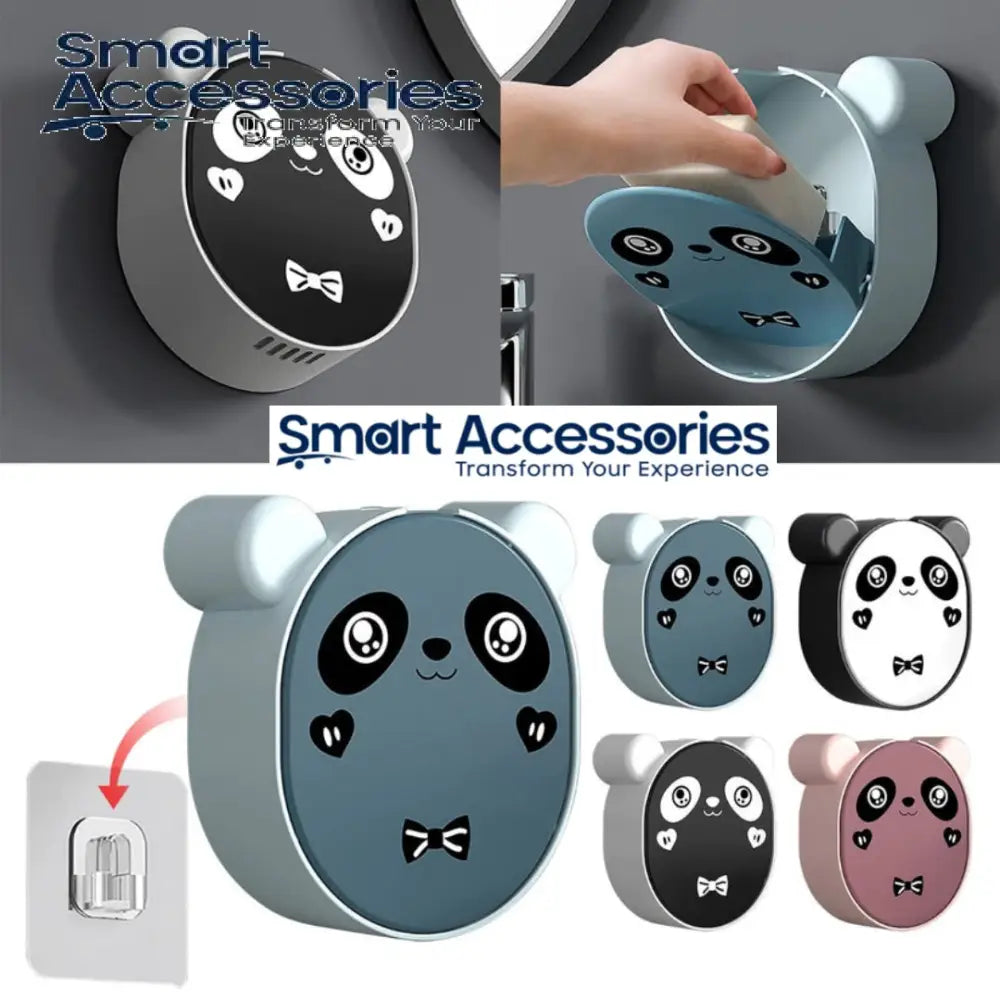 Cute Panda Wall Mounted Soap Box With Lid (Each)