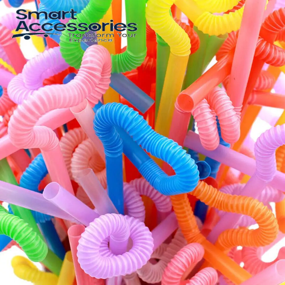 Disposable Plastic Color Straw (100Pcs)