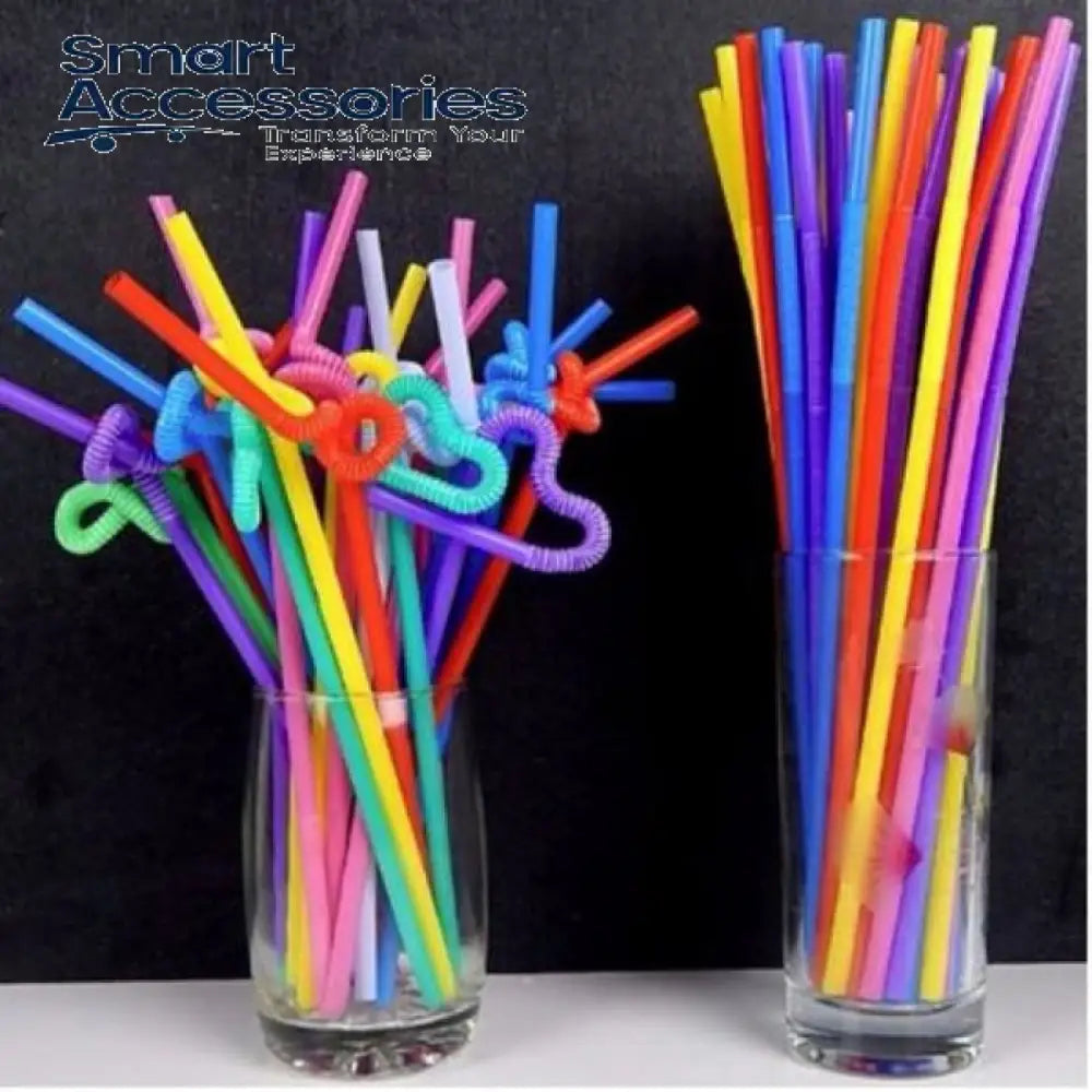 Disposable Plastic Color Straw (100Pcs)