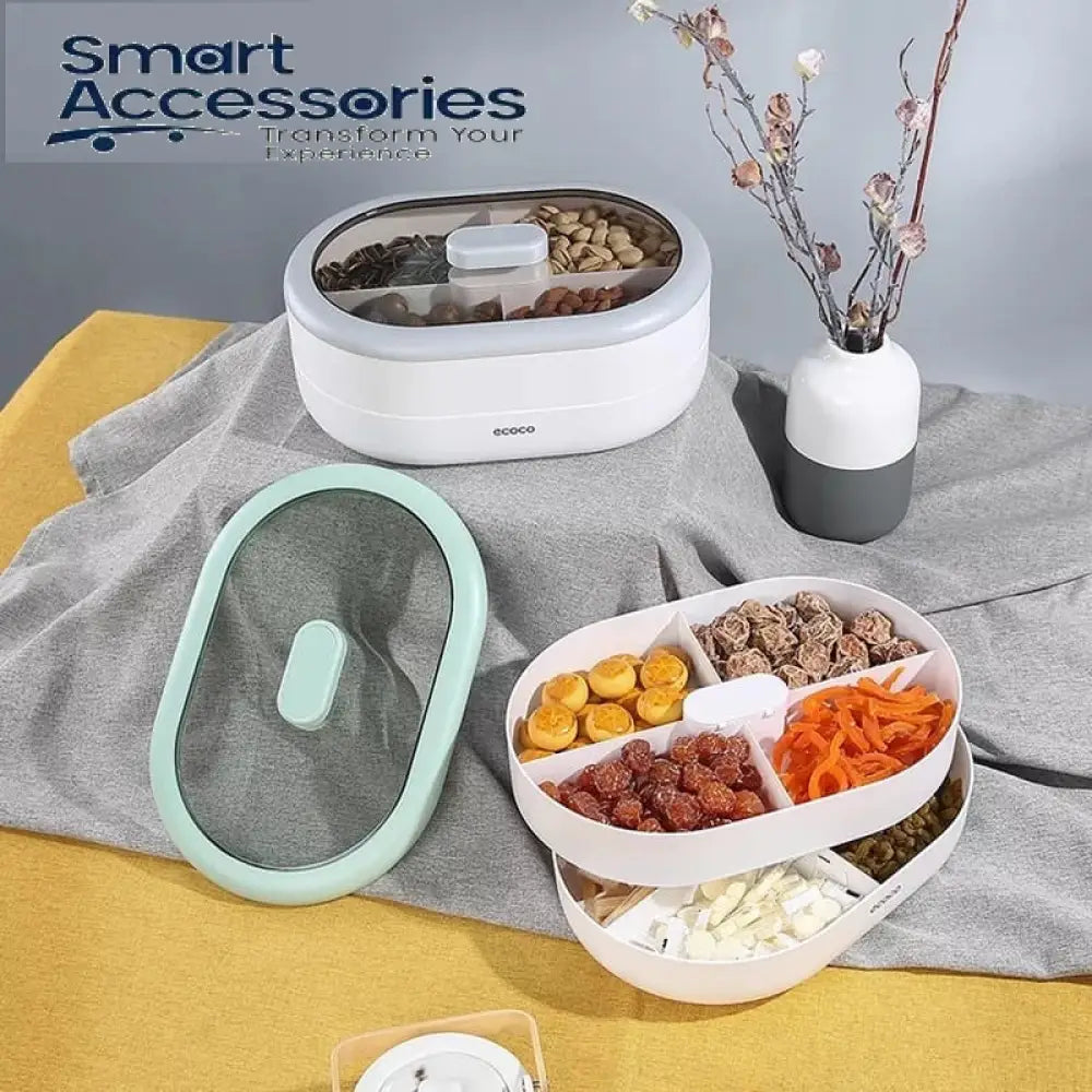 Double Layer Dry Fruit Plate For Serving